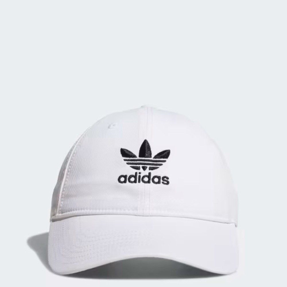 Adidas White Trefoil Baseball Hat